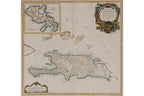 ISLES DE SAINT DOMINGUE, HISPANIOLA, ET DE LA MARTINIQUE, ROBERT DE VAUGONDY, 1757