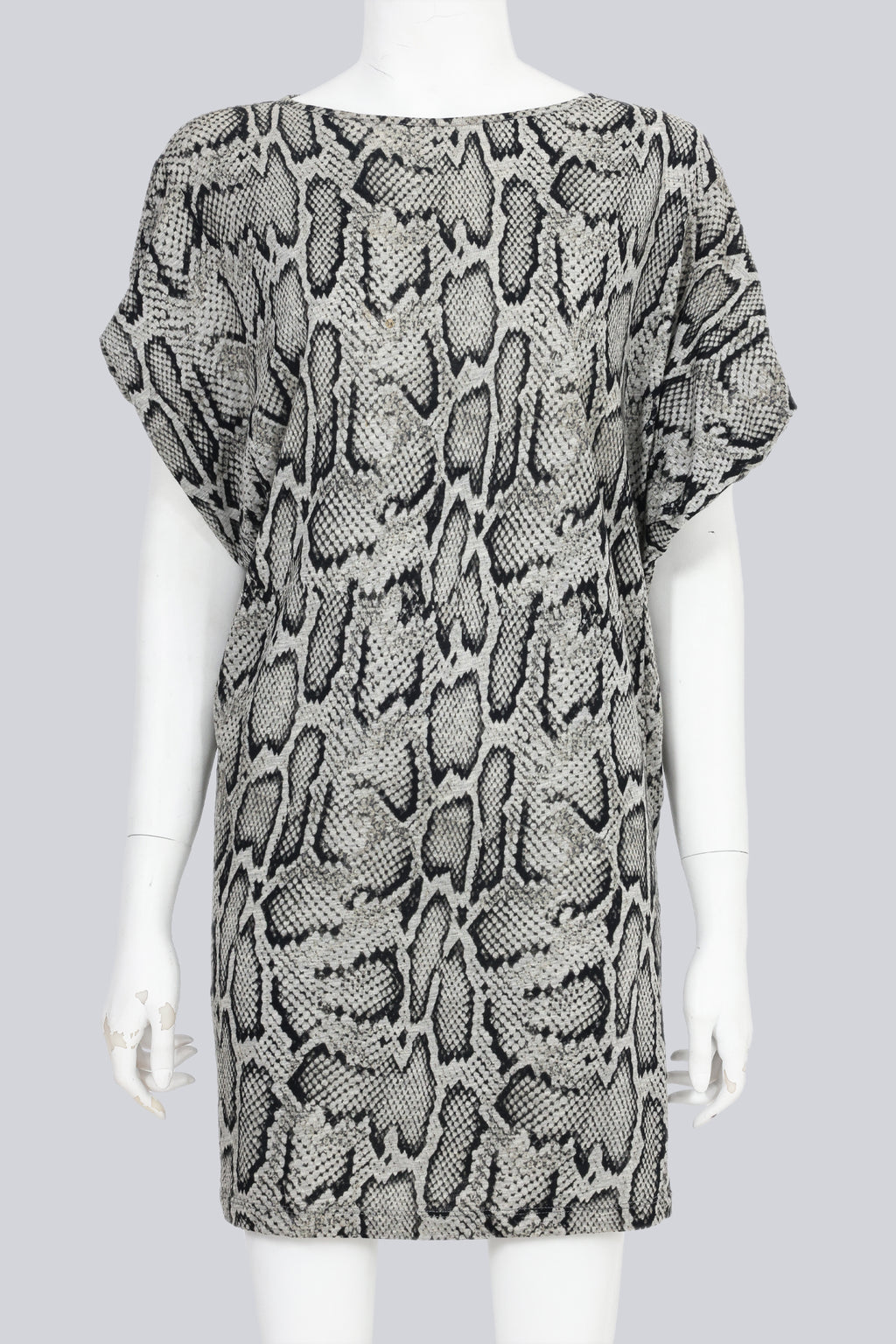 STELLA MCCARTNEY - A COTTON SNAKESKIN PRINT MINI DRESS