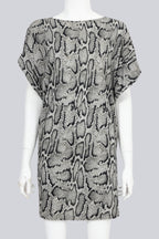 STELLA MCCARTNEY - A COTTON SNAKESKIN PRINT MINI DRESS