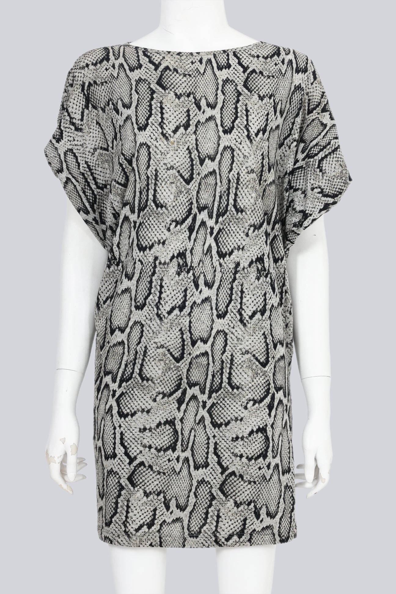 STELLA MCCARTNEY - A COTTON SNAKESKIN PRINT MINI DRESS