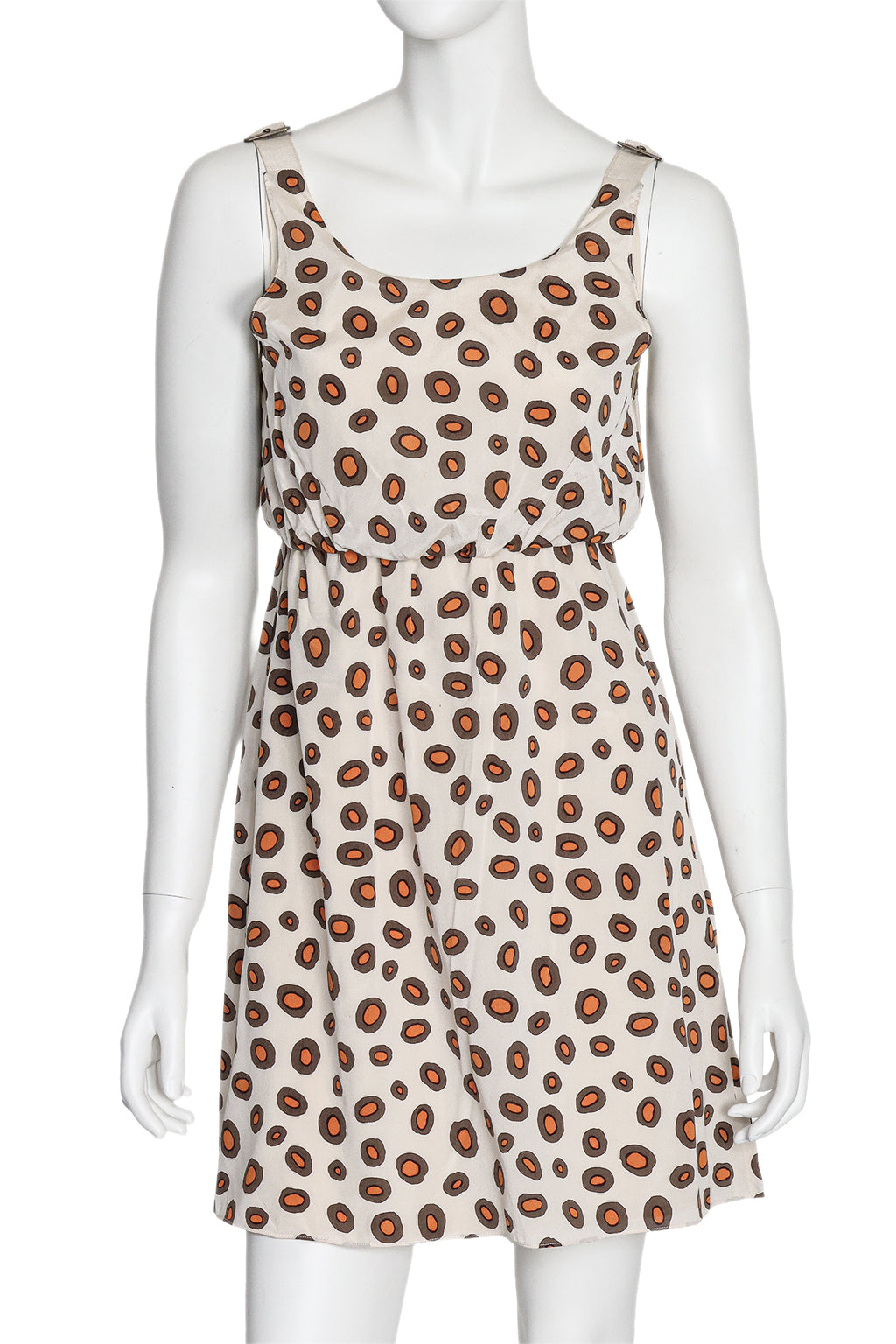 ALICE + OLIVIA - A SLEEVELESS POLKA DOT PRINT DRESS