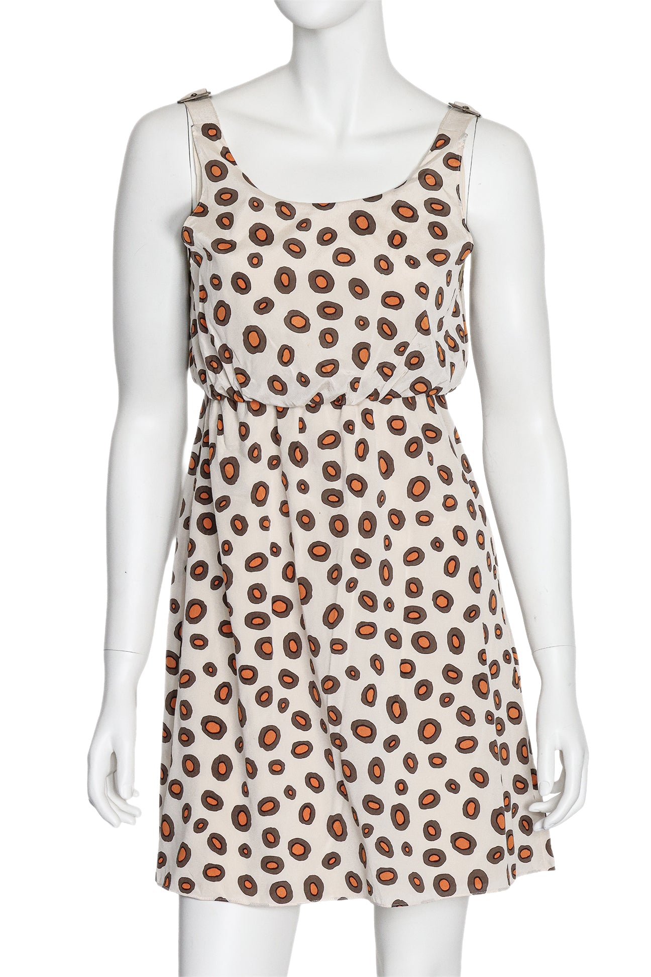 ALICE + OLIVIA - A SLEEVELESS POLKA DOT PRINT DRESS