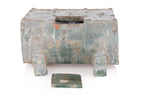 A GREEN-GLAZED MONEY BOX AND A TRIPLE-MOUTHED VESSEL