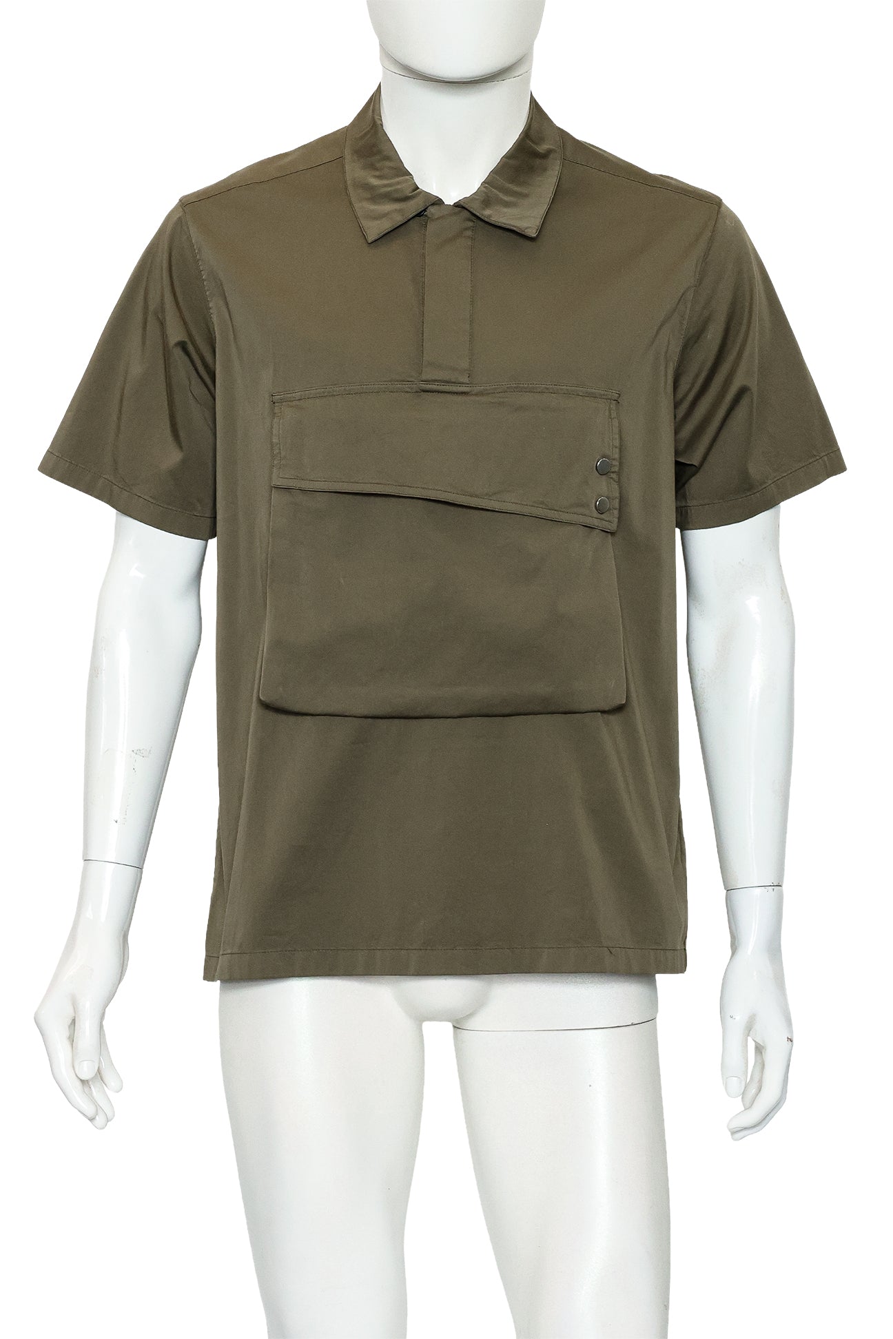 ALYX - A KHAKI SHORT SLEEVED SHIRT WITH OVERSIZED FRONT POCKET