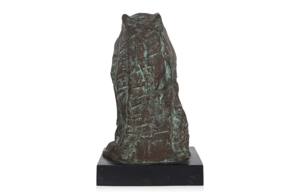 A BRONZE HEAD OF GUAN YIN