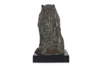 A BRONZE HEAD OF GUAN YIN
