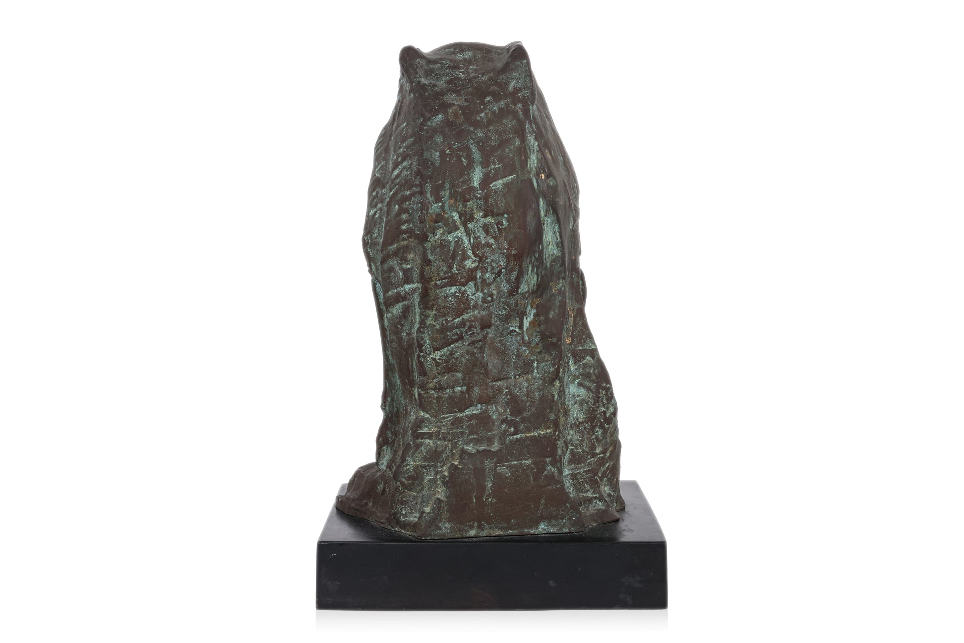 A BRONZE HEAD OF GUAN YIN