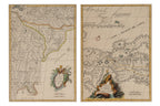 TWO EARLY HAND-COLOURED AND ENGRAVED MAPS OF TIBET, JEAN B. B. D'ANVILLE, 1737