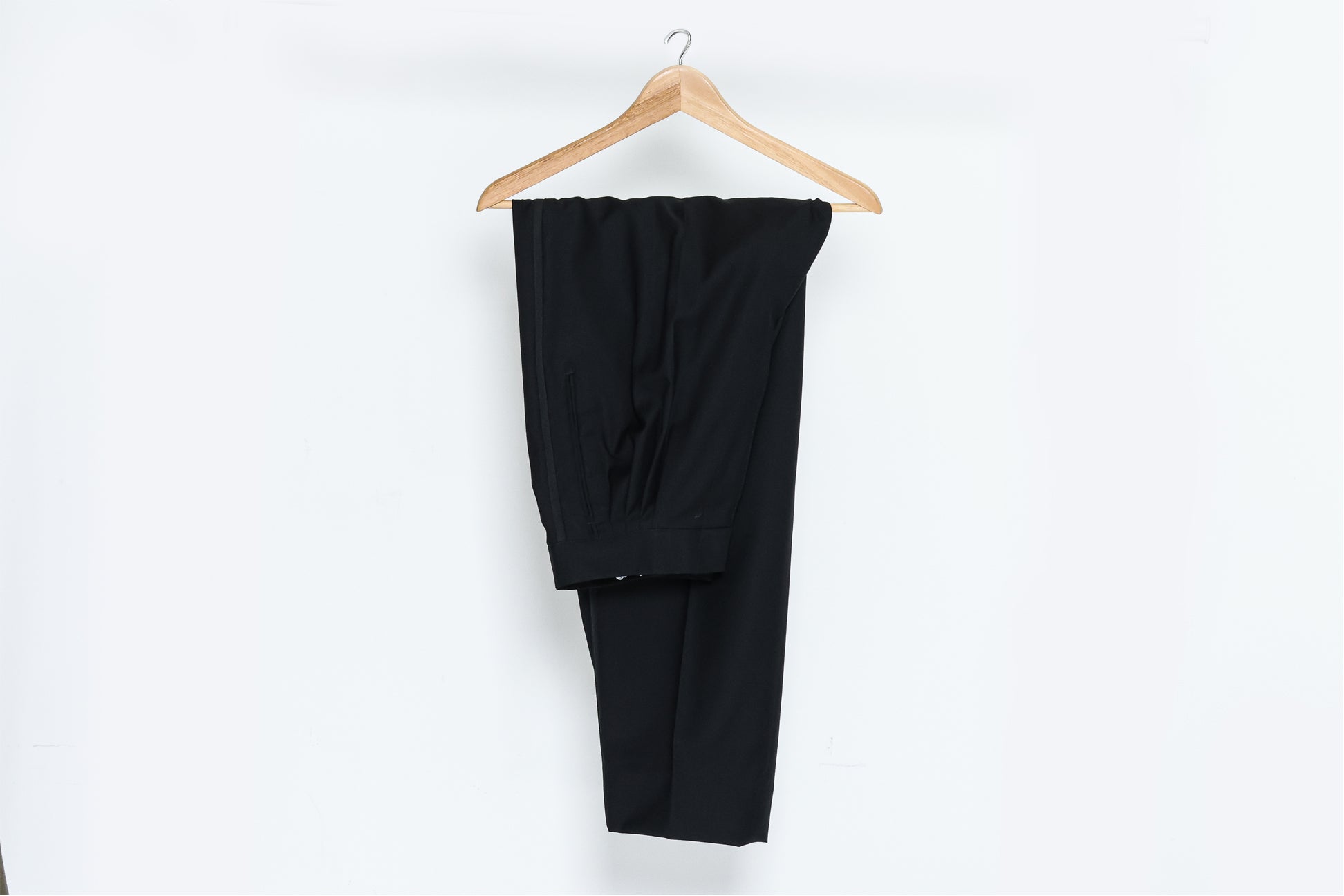 GIANNI VERSACE - A PAIR OF BLACK WOOL MEN'S TROUSERS