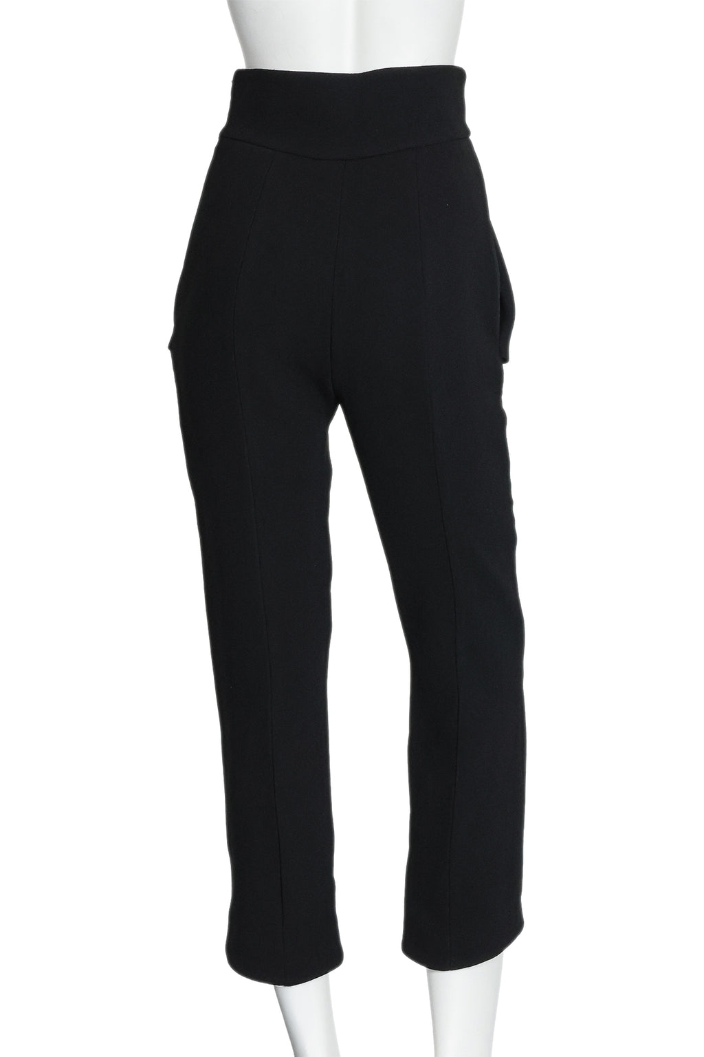 BALENCIAGA - A PAIR OF BLACK STRUCTURED TROUSERS