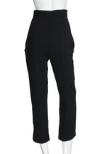 BALENCIAGA - A PAIR OF BLACK STRUCTURED TROUSERS