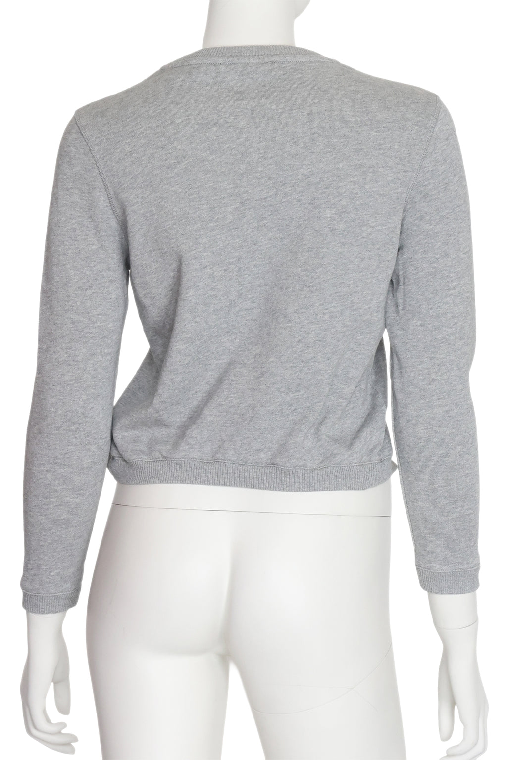 CARVEN - A GREY COTTON CROPPED SWEATSHIRT
