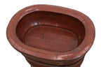 A CHINESE RED LACQUERED WOOD BASIN