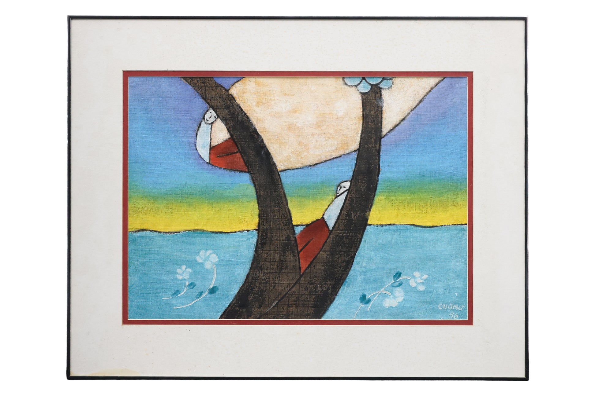 LE THIET CUONG (VIETNAMESE, B. 1962) - BIRD & TREE WITH MAN