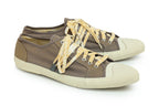 Y'S - A PAIR OF BROWN CANVAS TRAINERS