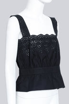 MIU MIU - A BLACK CROP TOP