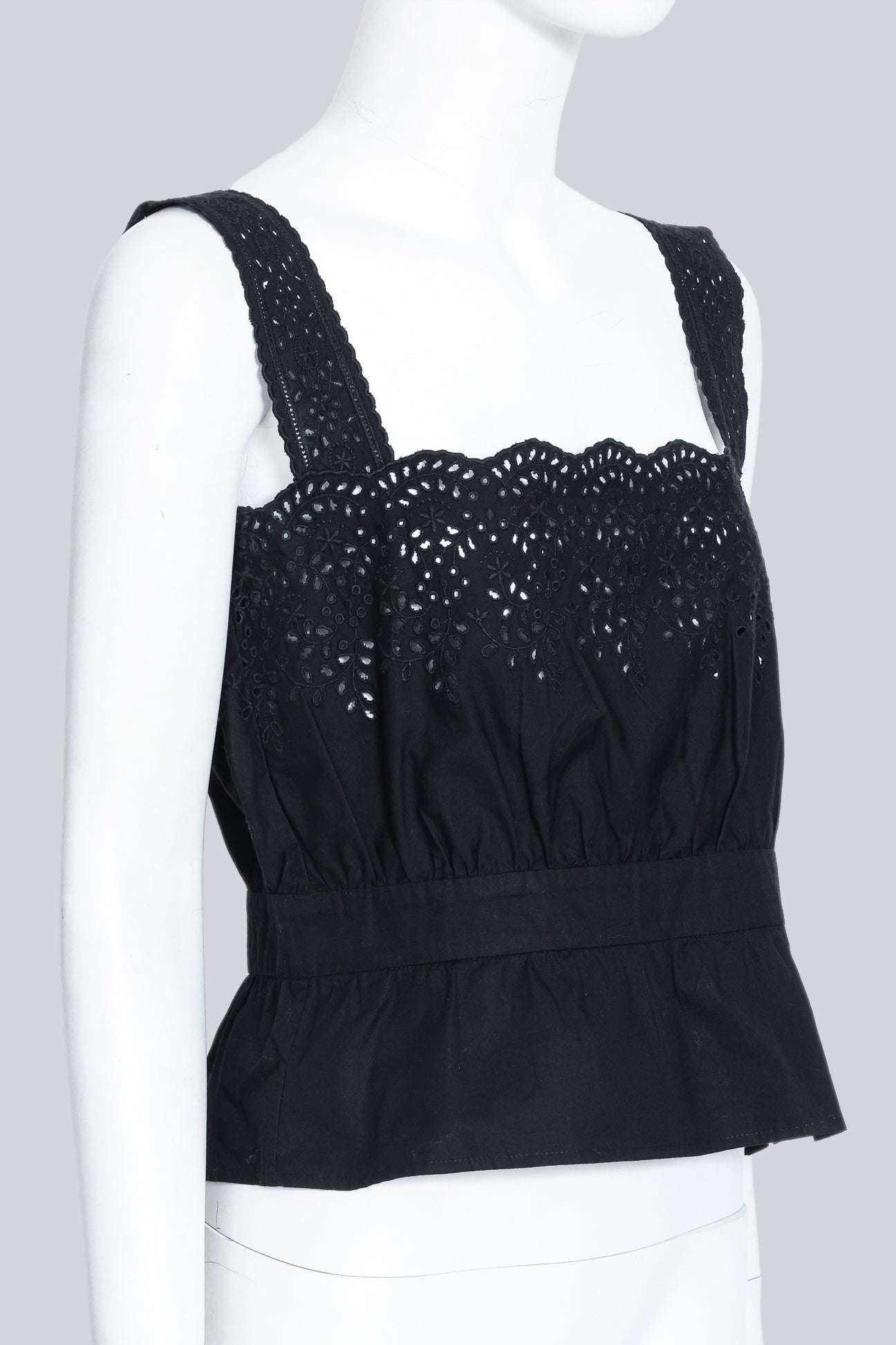 MIU MIU - A BLACK CROP TOP