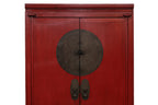 A CHINESE RED LACQUER WEDDING CABINET