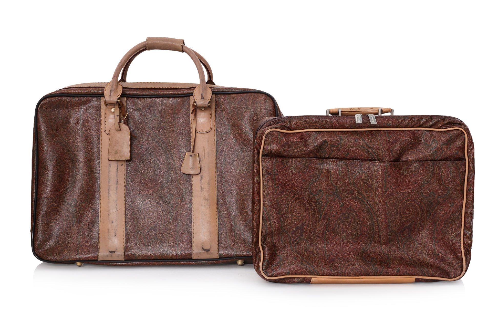 ETRO - TWO PAISLEY PRINTED LUGGAGE PIECES