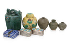 A GROUP OF ASIAN CERAMIC ITEMS