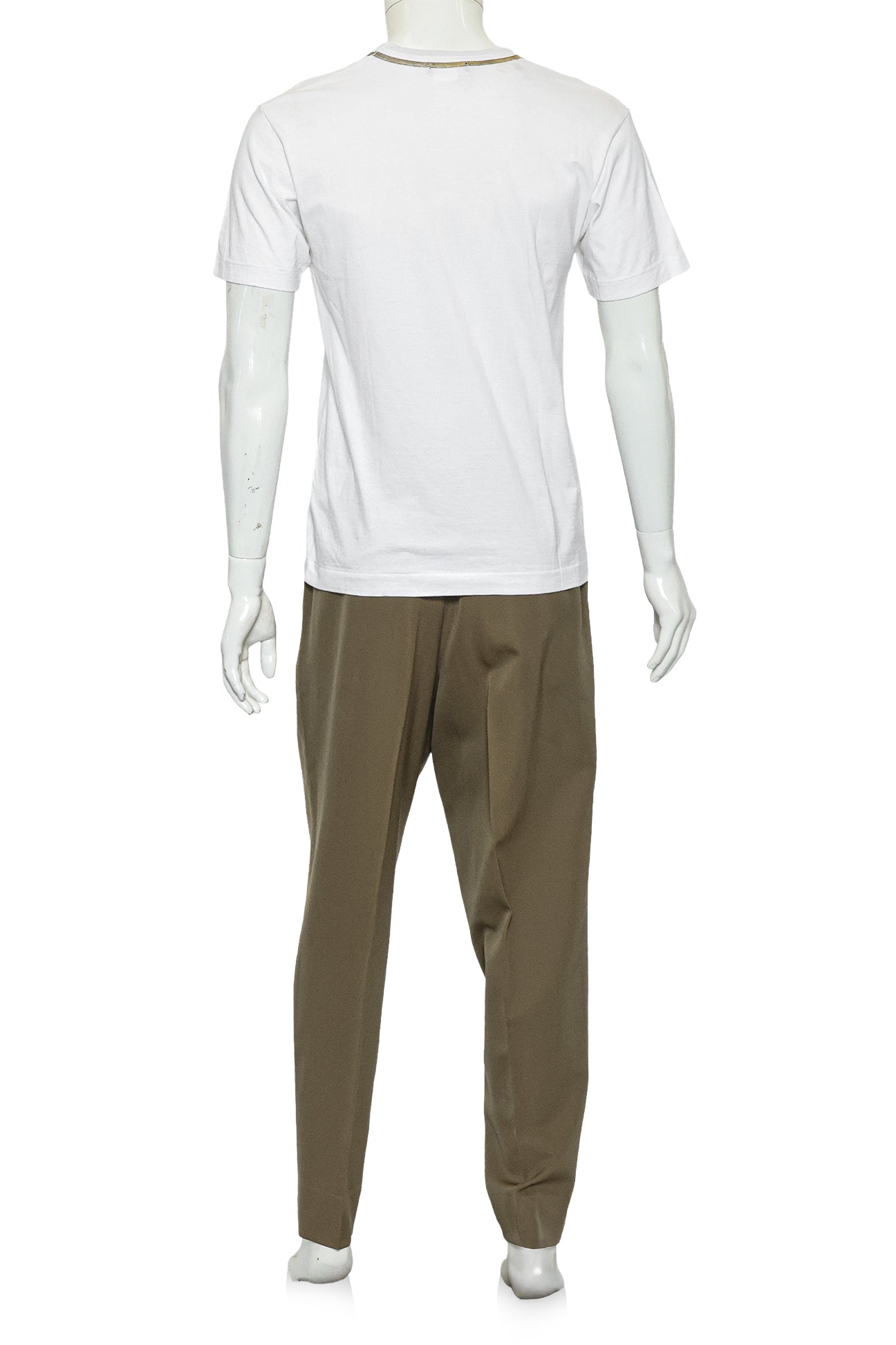 COMME DES GARCONS HOMME PLUS - A WHITE AND BEIGE ENSEMBLE