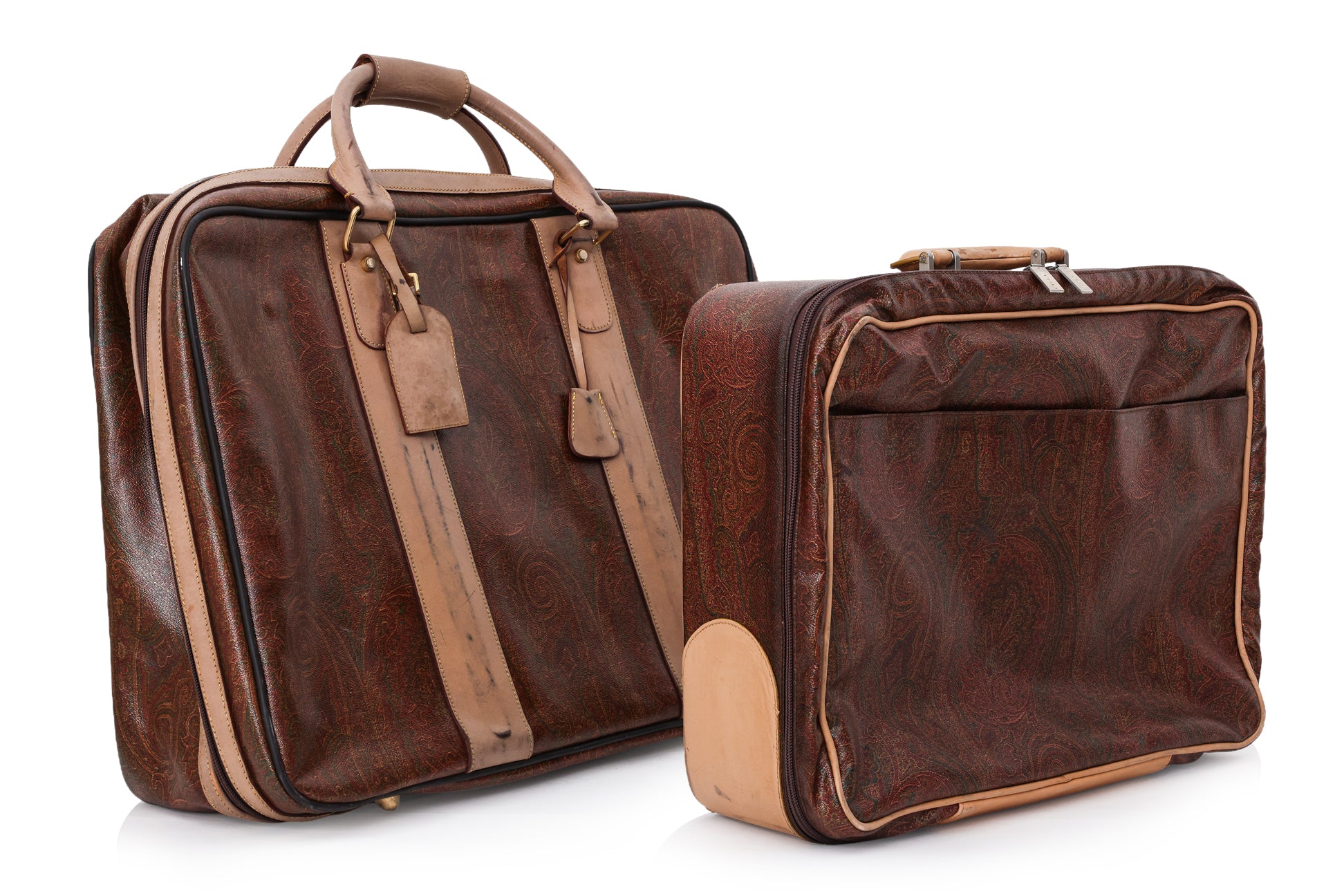ETRO - TWO PAISLEY PRINTED LUGGAGE PIECES