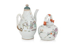 TWO FAMILLE ROSE TEAPOTS