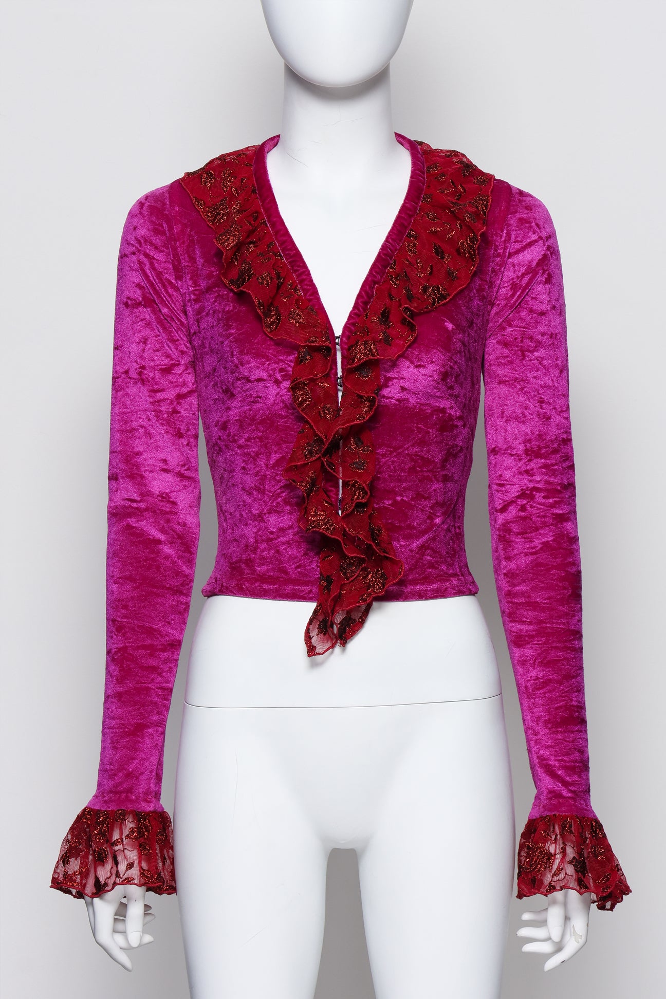 INVEST IN THE ORIGINAL VOYAGE - A FUSCHIA VELVET SWEATER