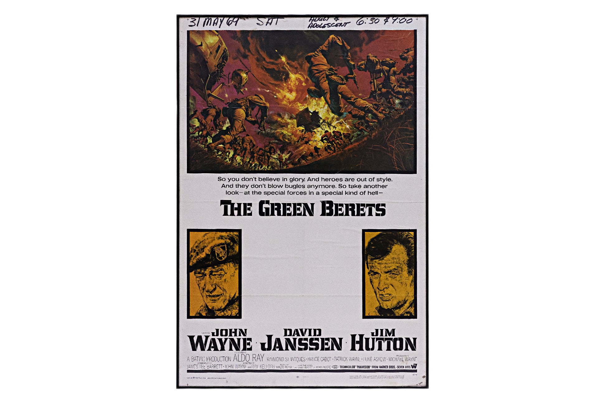 THE GREEN BERETS (1968) - AMERICAN ONE SHEET POSTER