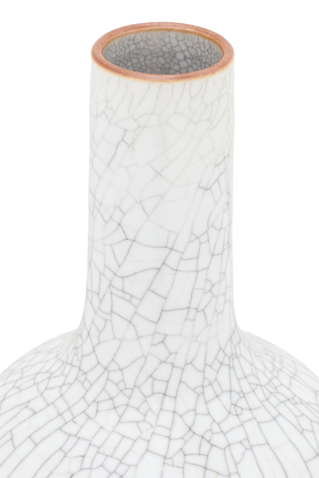 A CRACKLE-GLAZED PORCELAIN BOTTLE VASE