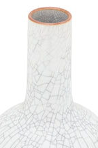 A CRACKLE-GLAZED PORCELAIN BOTTLE VASE