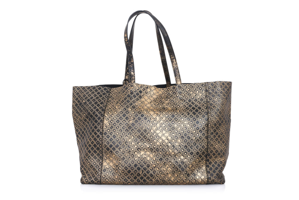 BOTTEGA VENETA - A METALLIC INTRECCIOMIRAGE TOTE