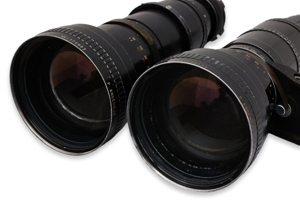 TWO ANGENIEUX 25-250MM F/3.2 FILM CAMERA LENSES