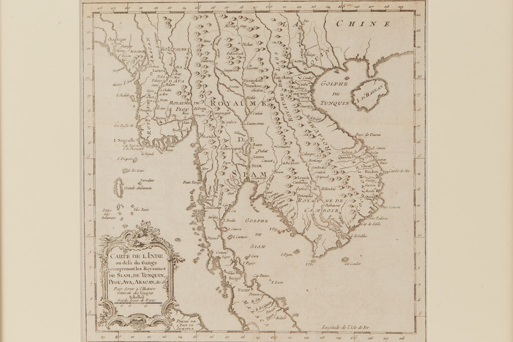 A FRENCH MAP OF MYANMAR, THAILAND AND VIETNAM (1759)