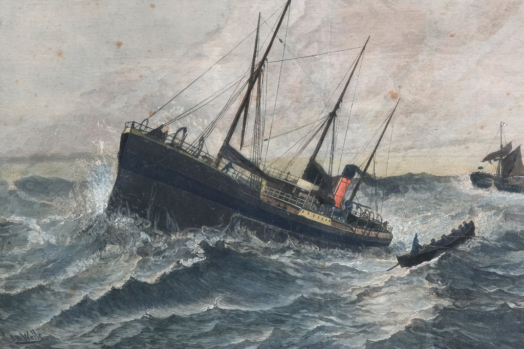 TWO ANTIQUE NAUTICAL ENGRAVINGS