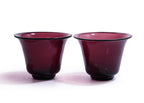 A PAIR OF PEKING GLASS TEA BOWLS