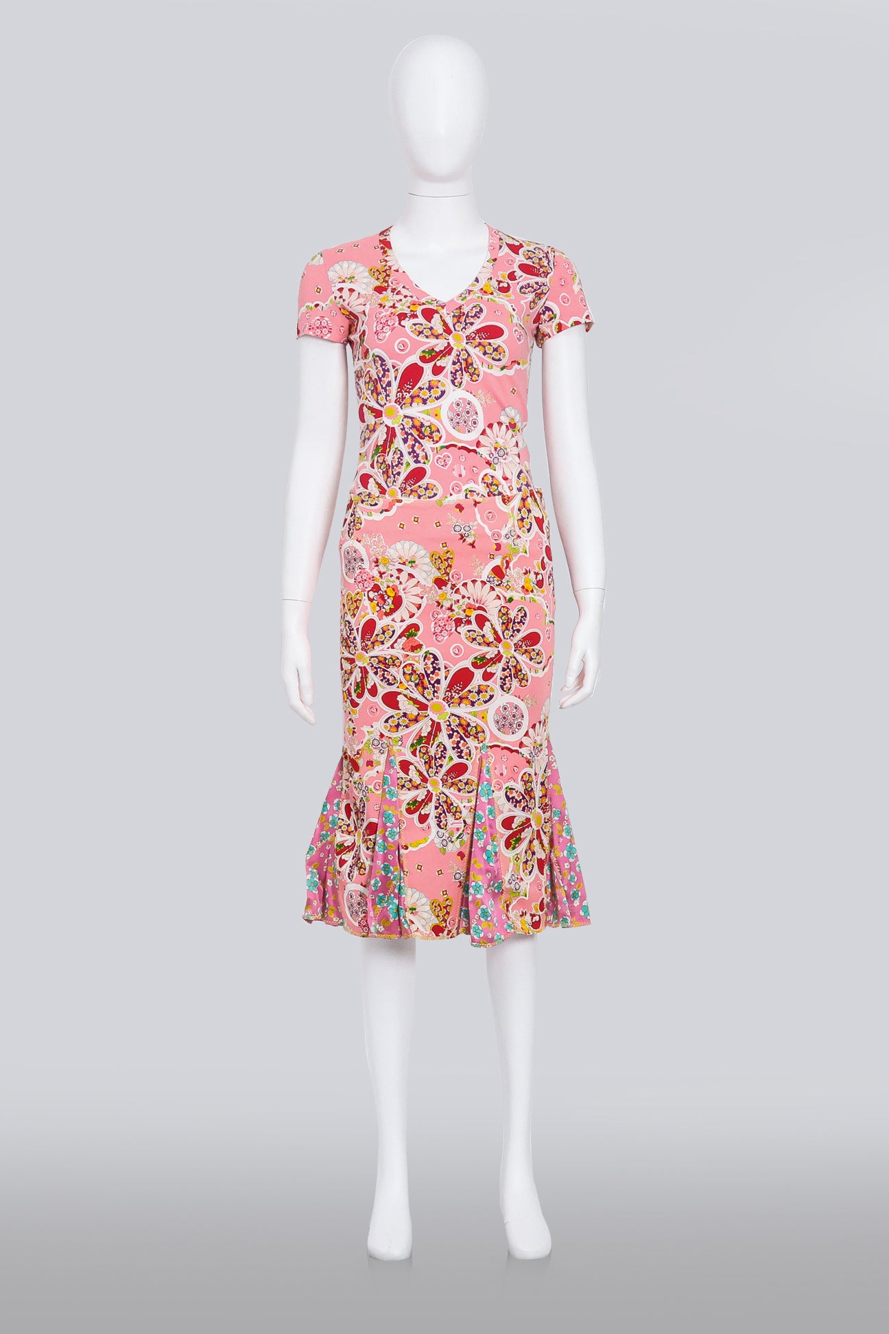JOHN GALLIANO - A PINK FLORAL SET