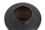 A BROWN-GLAZED POTTERY JAR AND A RUSSET-SPLASHED BOWL