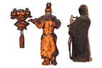 TWO CHINESE CARVED WOOD FIGURES