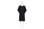 A MOLLY GODDARD BLACK BABYDOLL DRESS WITH OVERSIZED COLLAR