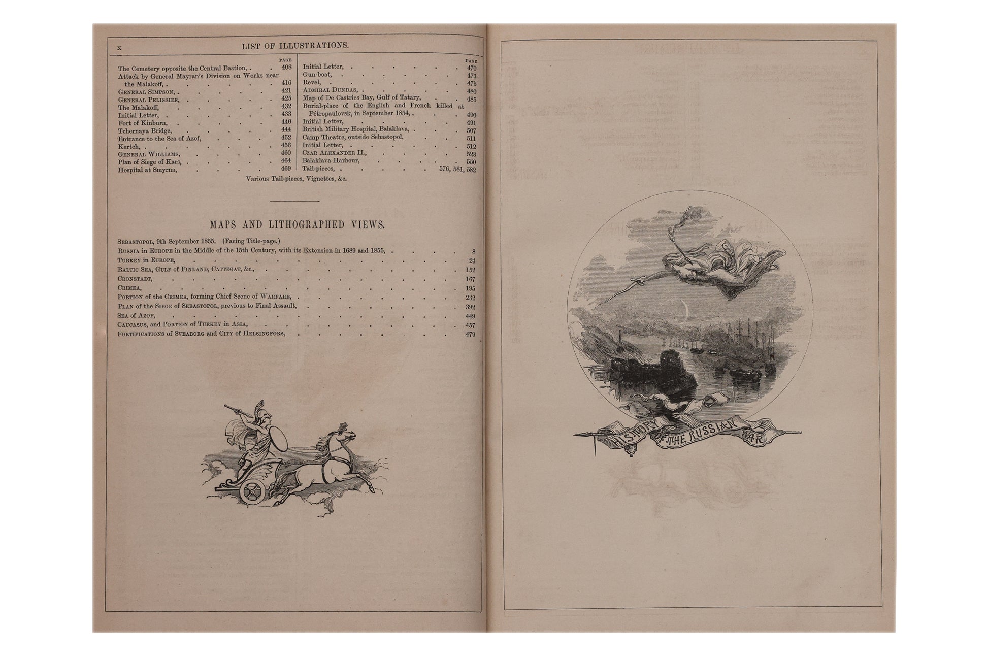 THE PICTORIAL HISTORY OF THE RUSSIAN WAR 1854-56 AND PICTORIAL FIELD BOOK OF THE WAR OF 1812