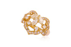 A HIGH KARAT GOLD DIAMOND 'LEAF' RING