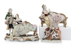 A GROUP OF THREE GERMAN PORCELAIN FIGURAL GROUPS