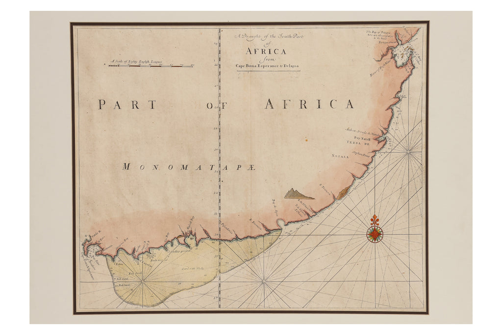 A DRAUGHT OF THE SOUTH PART OF AFRICA FROM CAPE BONA ESPERANCE TO DELAGOA, SAMUEL THORNTON, C. 1706
