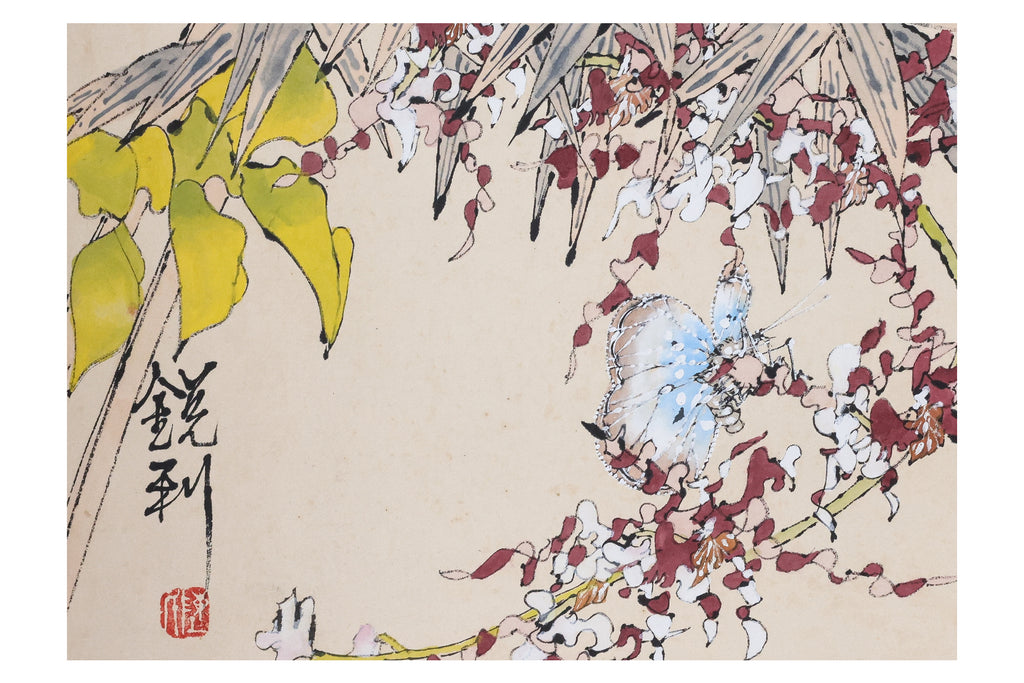 TANG JUEY LEE (MALAYSIAN, 1953-2018) - BAMBOO, ORCHIDS AND BUTTERFLY