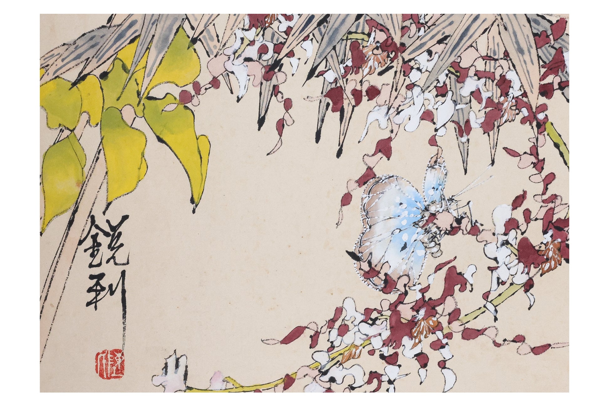 TANG JUEY LEE (MALAYSIAN, 1953-2018) - BAMBOO, ORCHIDS AND BUTTERFLY