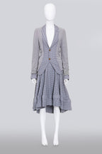 COMME DES GARCONS - A 2007 LAVENDER POINTELLE BLOUSE AND SKIRT SET