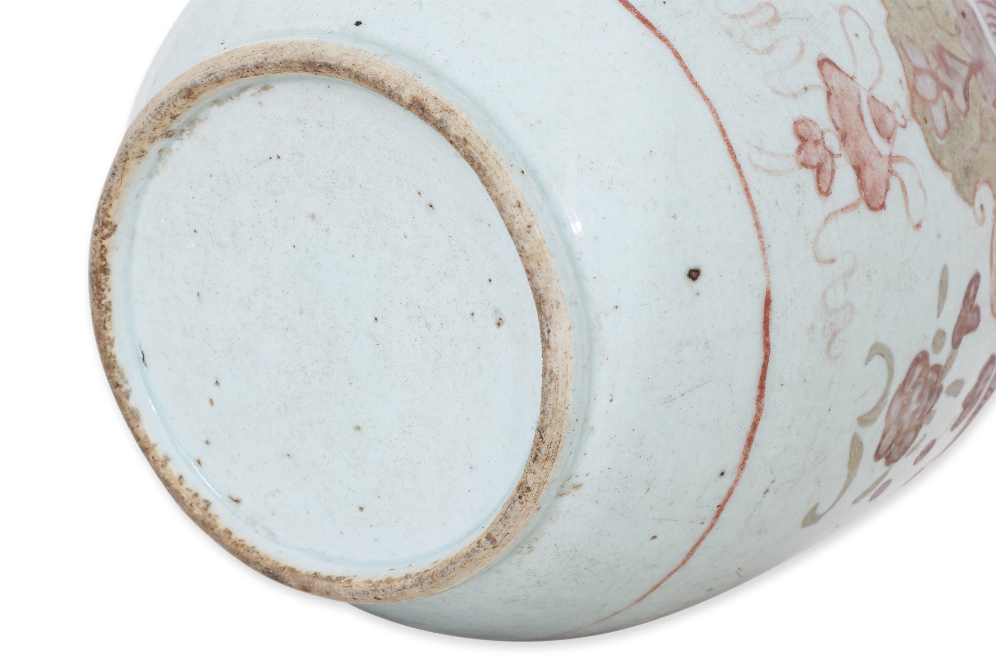 A LARGE POLYCHROME ENAMELLED BOWL AND COVER