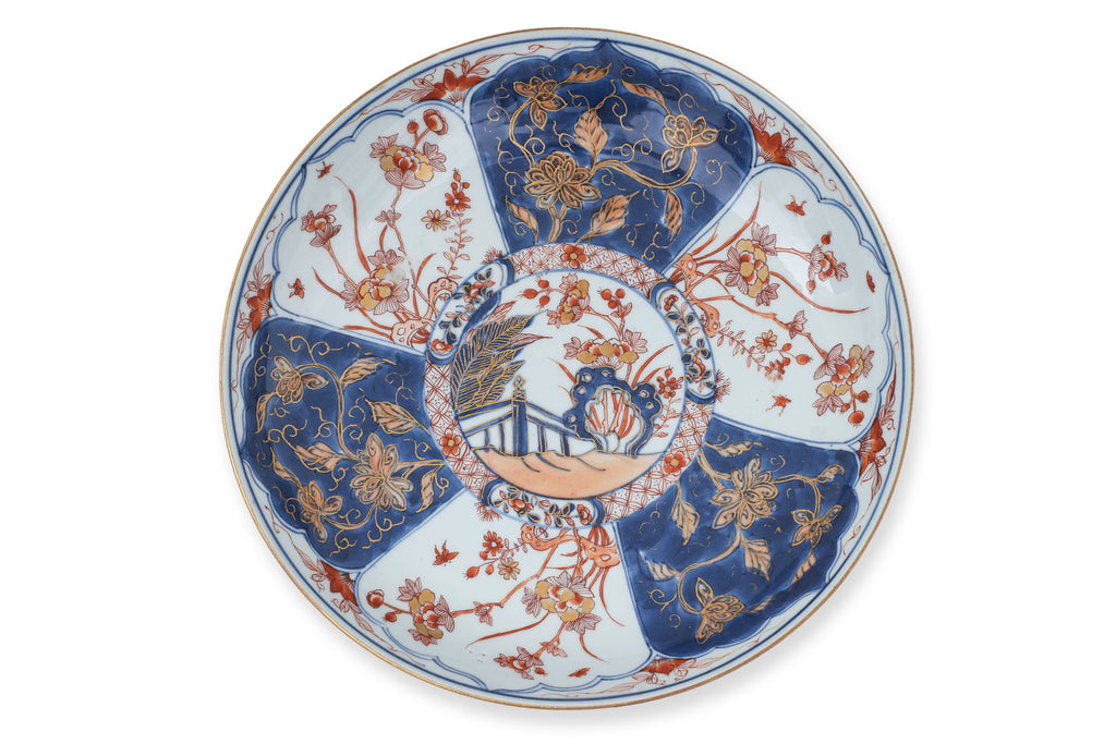 TWO IMARI PORCELAIN DISHES