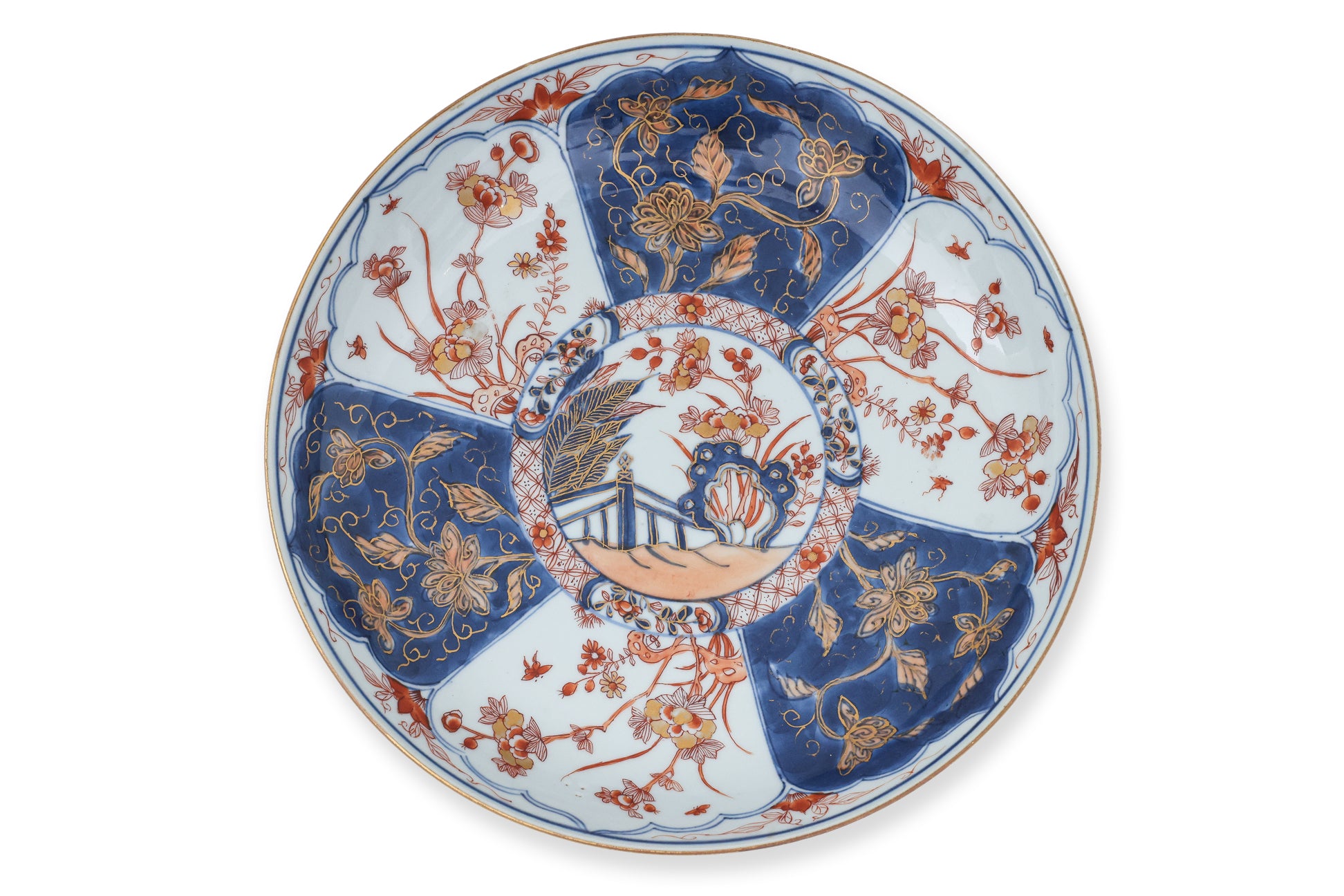 TWO IMARI PORCELAIN DISHES
